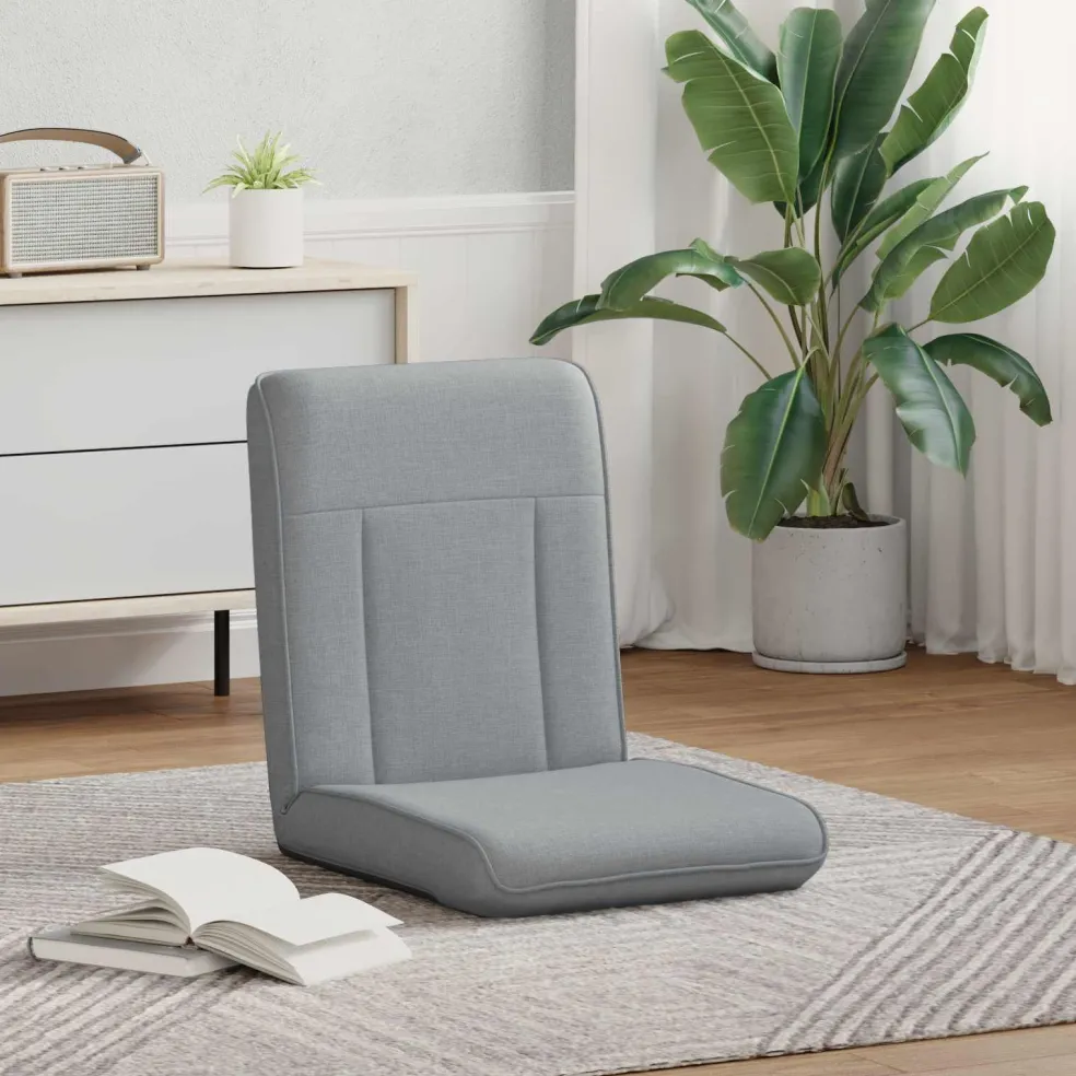 vidaXL Verstelbare vlo stoelen Lichtgrijs Stof