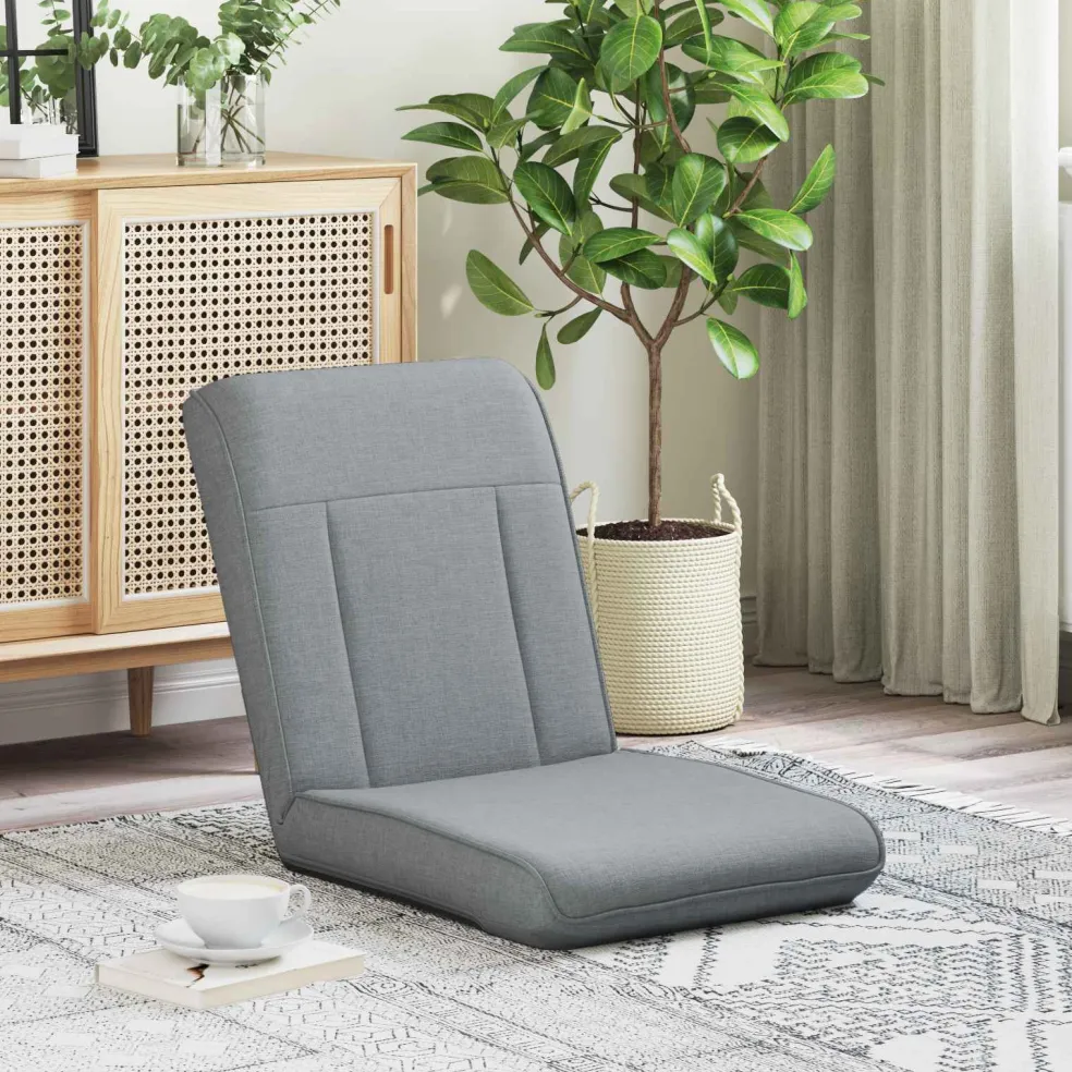 vidaXL Verstelbare vlo stoelen Lichtgrijs Stof