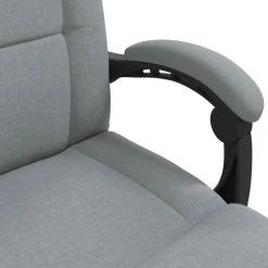 vidaXL Verstelbare vlo stoelen Lichtgrijs Stof