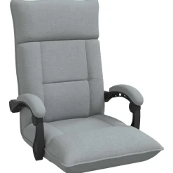 vidaXL Verstelbare vlo stoelen Lichtgrijs Stof
