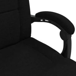vidaXL Verstelbare vlo stoelen Zwart Stof