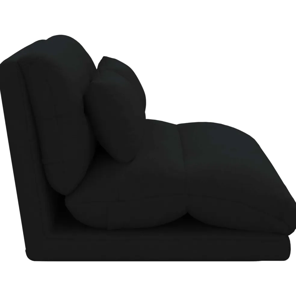 vidaXL Verstelbare vlo stoelen Zwart Stof