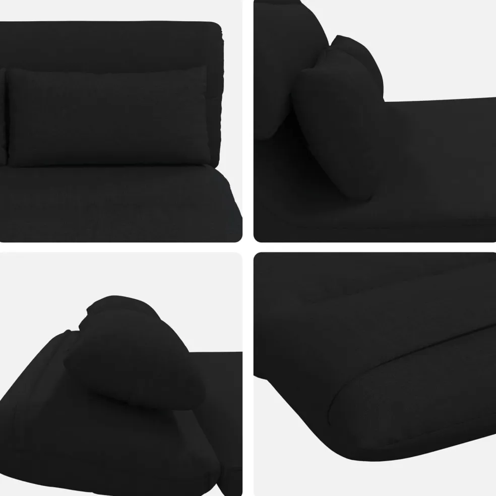 vidaXL Verstelbare vlo stoelen Zwart Stof