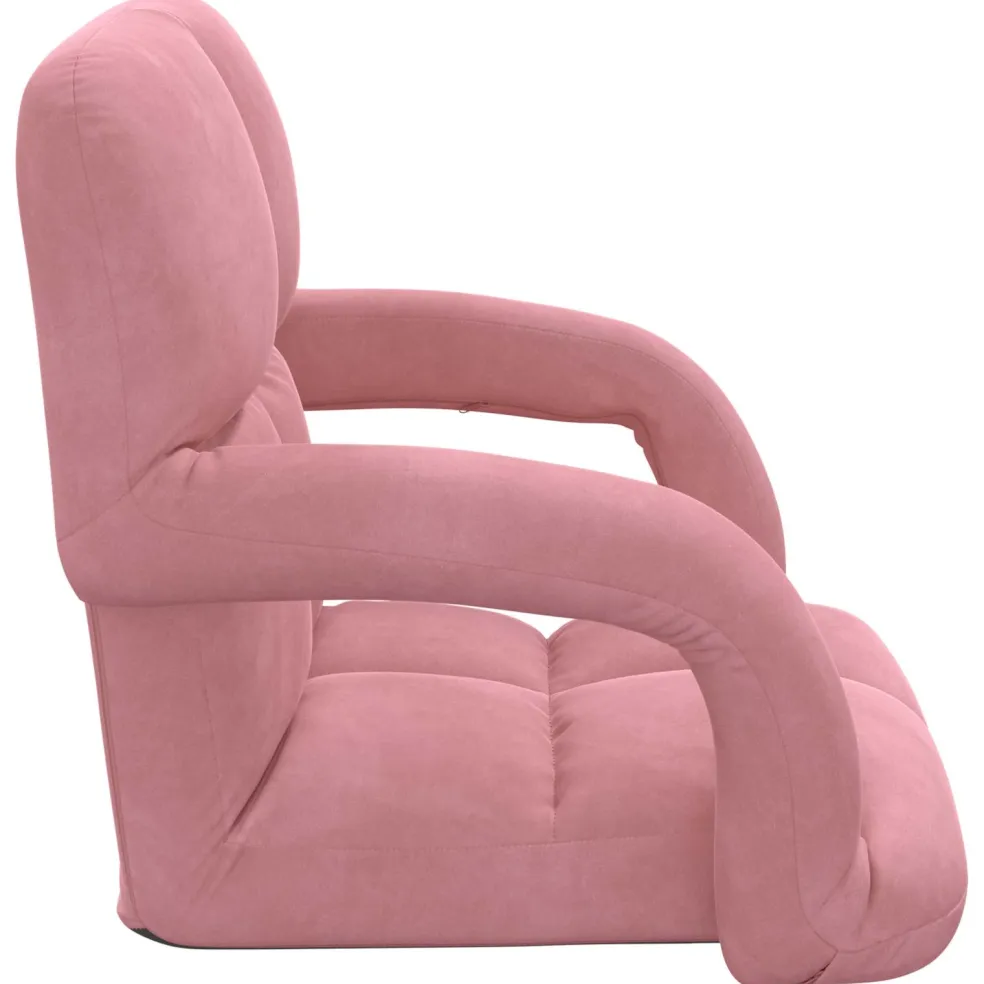 vidaXL Verstelbare vlo stoelen Roze Fluweel