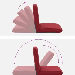 vidaXL Verstelbare vlo stoelen Wijnrood Kunstleer