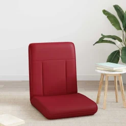vidaXL Verstelbare vlo stoelen Wijnrood Kunstleer