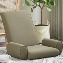 vidaXL Verstelbare vlo stoelen Kaki Grove Fluweel