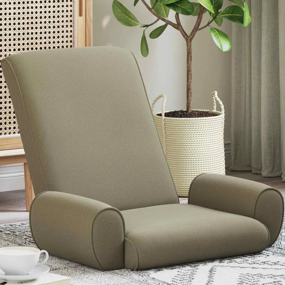 vidaXL Verstelbare vlo stoelen Kaki Grove Fluweel