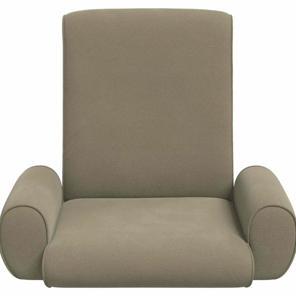 vidaXL Verstelbare vlo stoelen Kaki Grove Fluweel