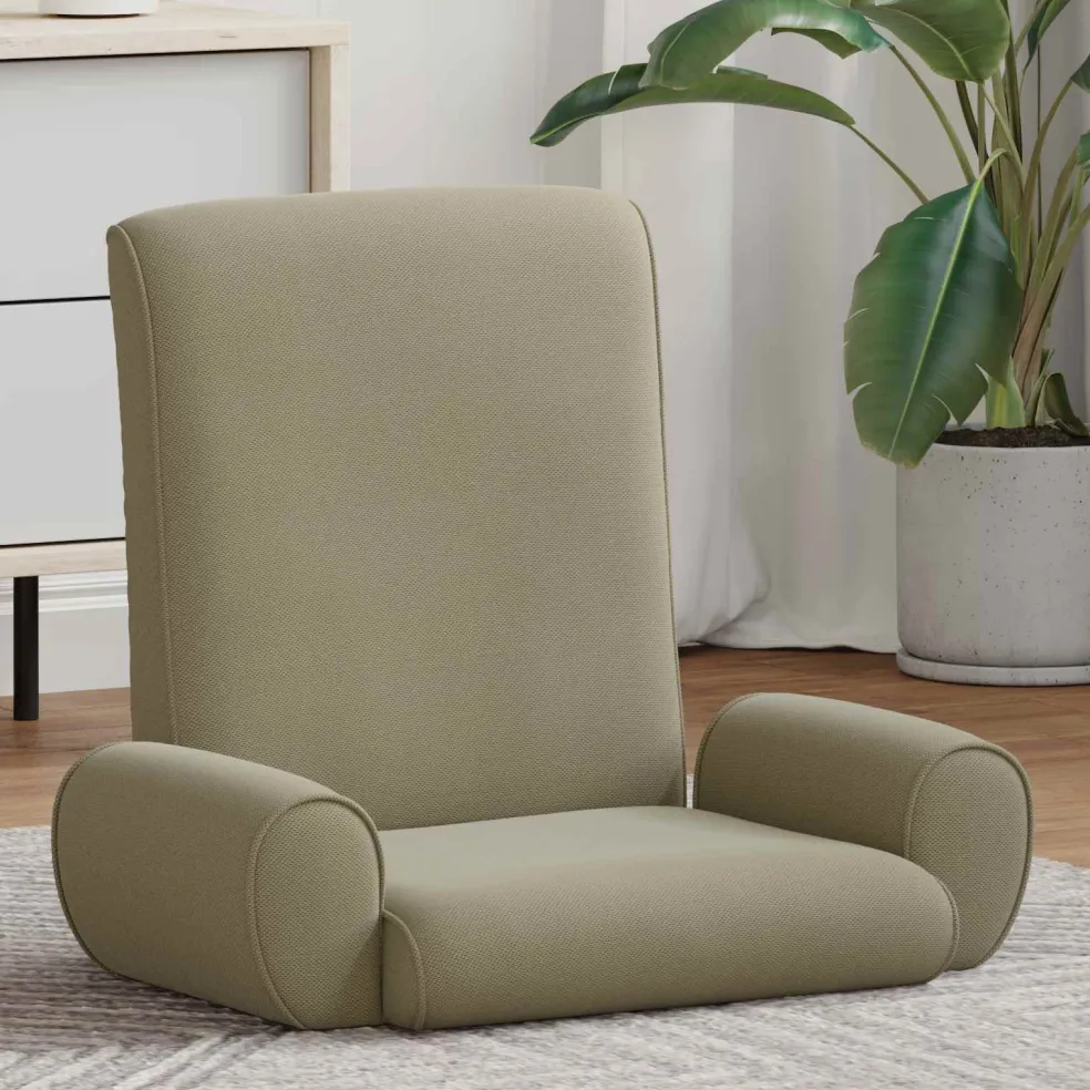 vidaXL Verstelbare vlo stoelen Kaki Grove Fluweel