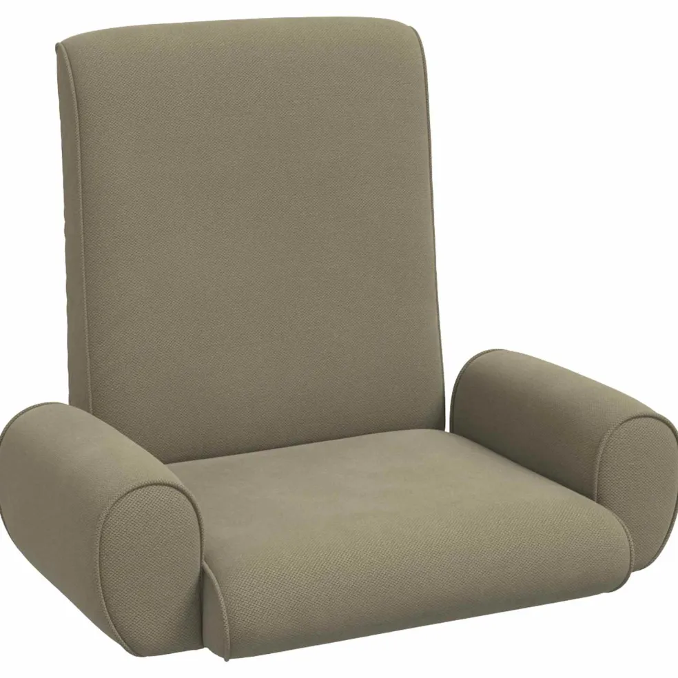 vidaXL Verstelbare vlo stoelen Kaki Grove Fluweel