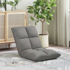 vidaXL Verstelbare vlo stoelen Crèmekleurig Stof