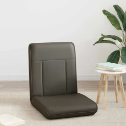 vidaXL Verstelbare vlo stoelen Grijs Kunstleer
