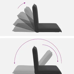 vidaXL Verstelbare vlo stoelen Donkergrijs Grove Fluweel