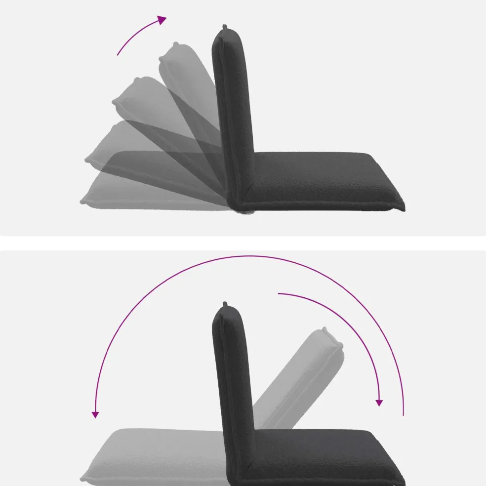 vidaXL Verstelbare vlo stoelen Donkergrijs Grove Fluweel