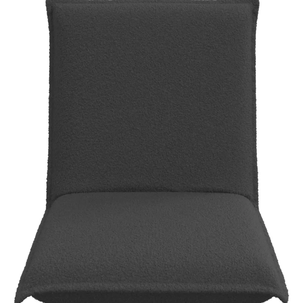 vidaXL Verstelbare vlo stoelen Donkergrijs Grove Fluweel