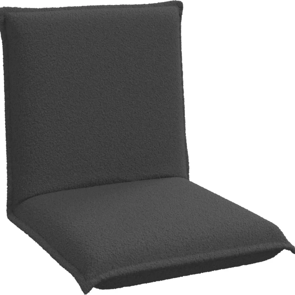 vidaXL Verstelbare vlo stoelen Donkergrijs Grove Fluweel