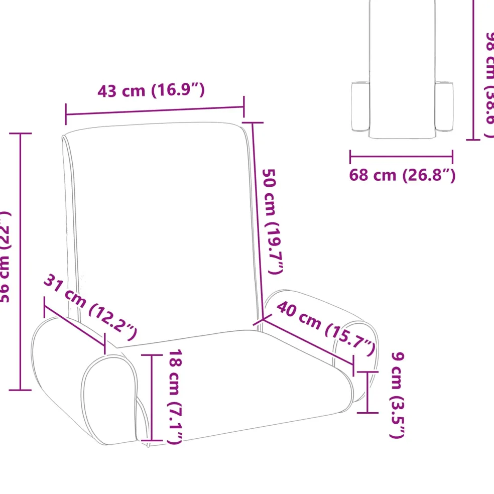 vidaXL Verstelbare vlo stoelen Havermout Grove Fluweel