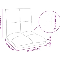 vidaXL Verstelbare vlo stoelen Donkergrijs Fluweel