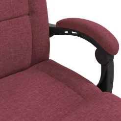 vidaXL Verstelbare vlo stoelen Wijnrood Stof