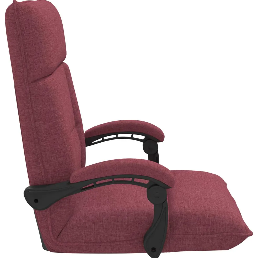 vidaXL Verstelbare vlo stoelen Wijnrood Stof