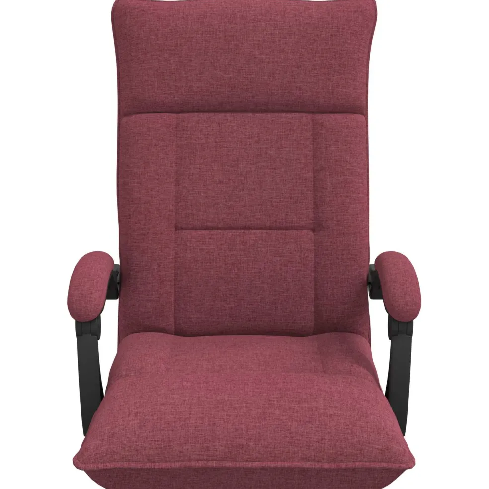 vidaXL Verstelbare vlo stoelen Wijnrood Stof