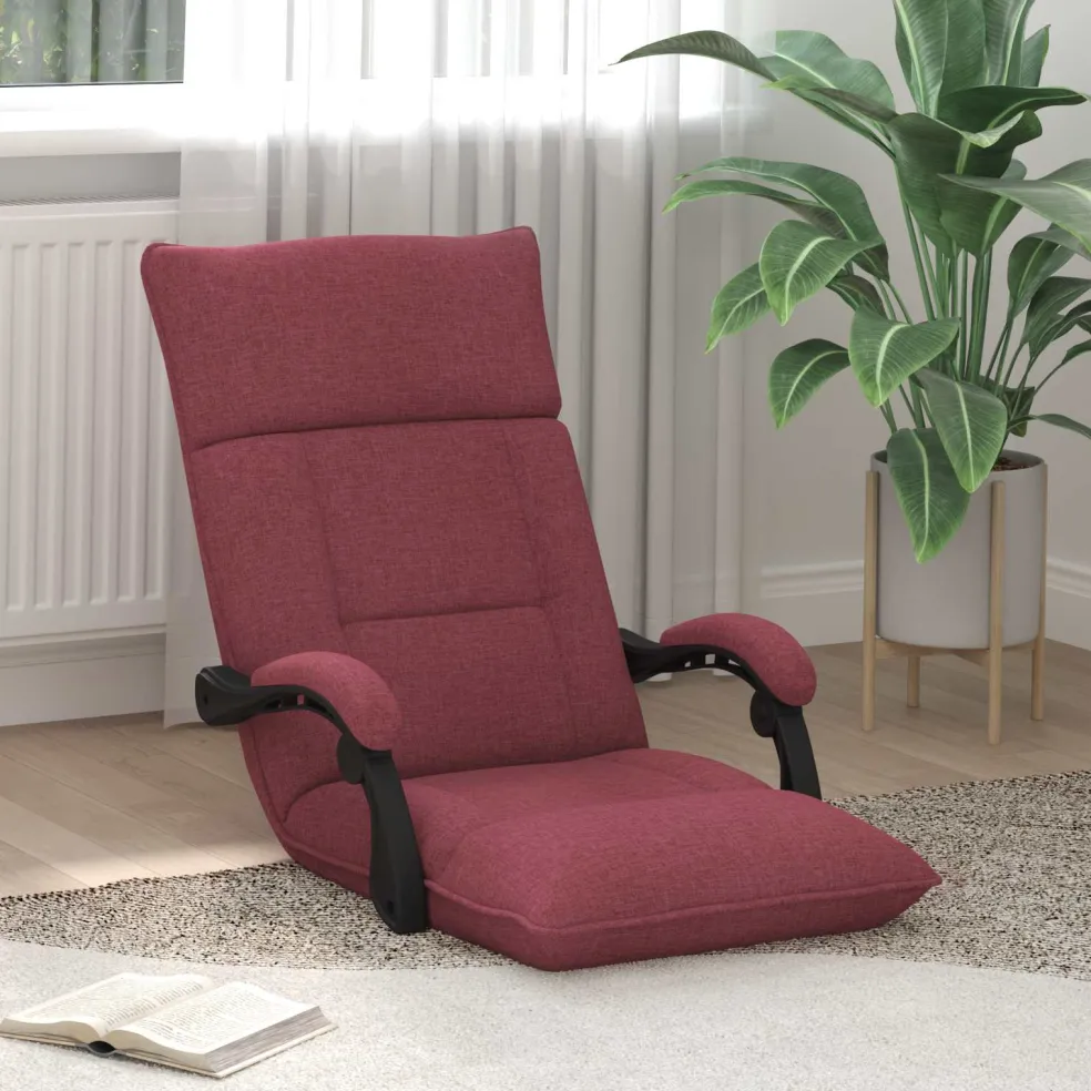 vidaXL Verstelbare vlo stoelen Wijnrood Stof