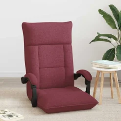 vidaXL Verstelbare vlo stoelen Wijnrood Stof