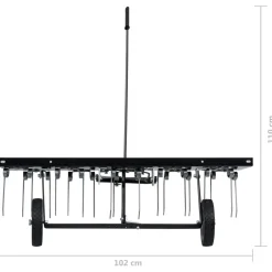 vidaXL Verticuteerder voor achter zitmaaier 100 cm