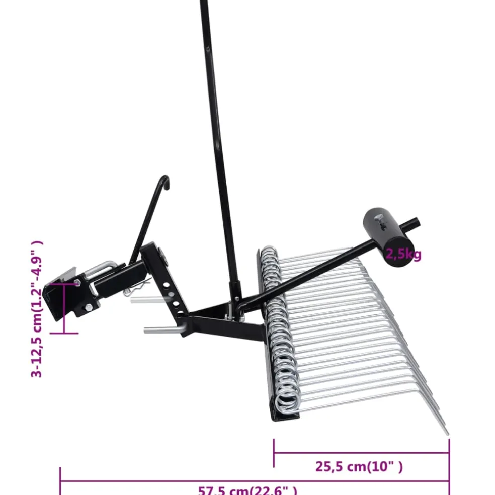 vidaXL Verticuteerder voor zitmaaier 109 cm