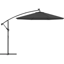 vidaXL Vervangingsdoek voor tuinparasol 300 cm antracietkleurig