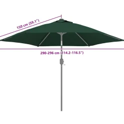vidaXL Vervangingsdoek voor parasol 300 cm groen