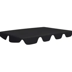 vidaXL Vervangingsluifel voor schommelbank 188/168x145/110 cm zwart