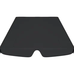 vidaXL Vervangingsluifel voor schommelbank 188/168x145/110 cm zwart