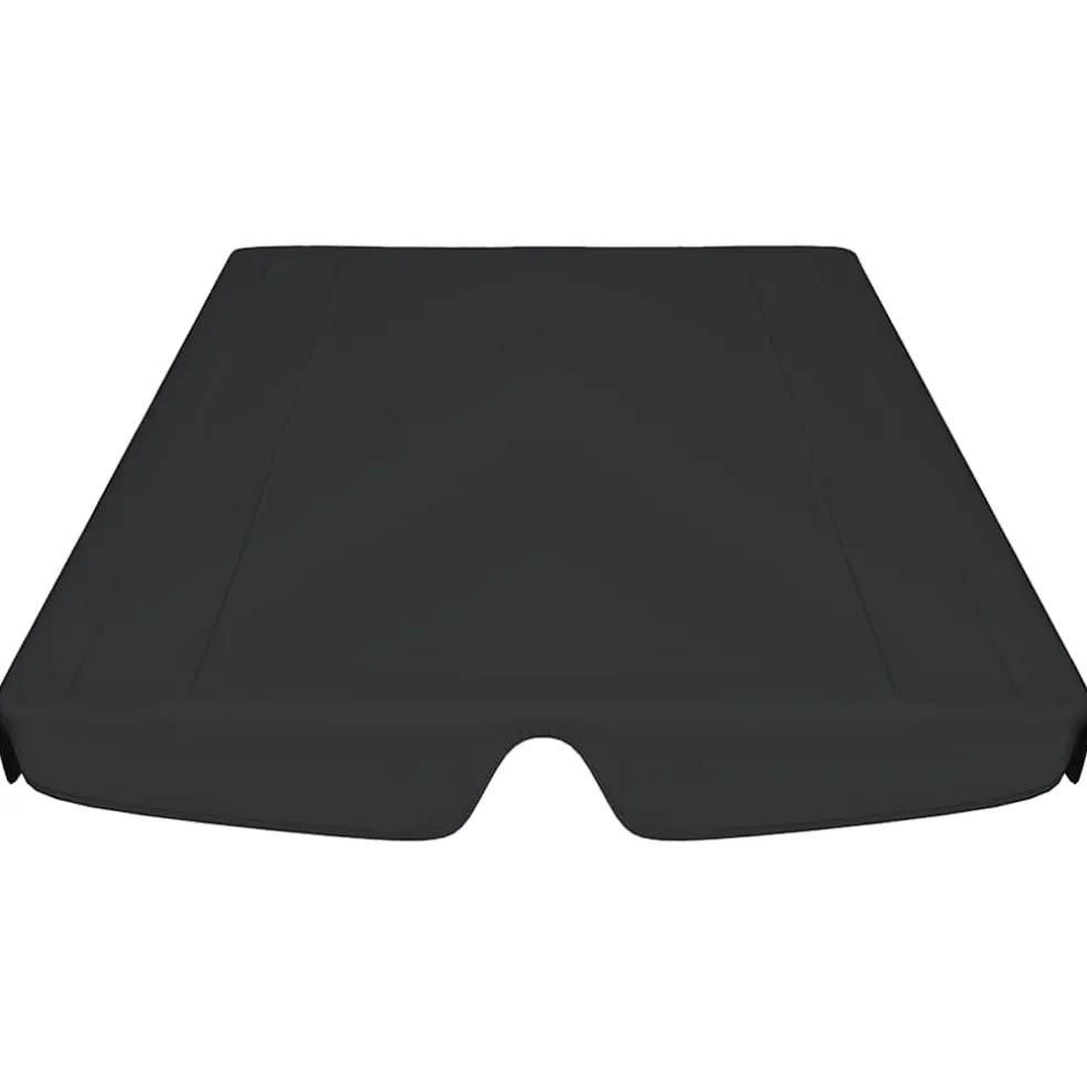 vidaXL Vervangingsluifel voor schommelbank 188/168x145/110 cm zwart