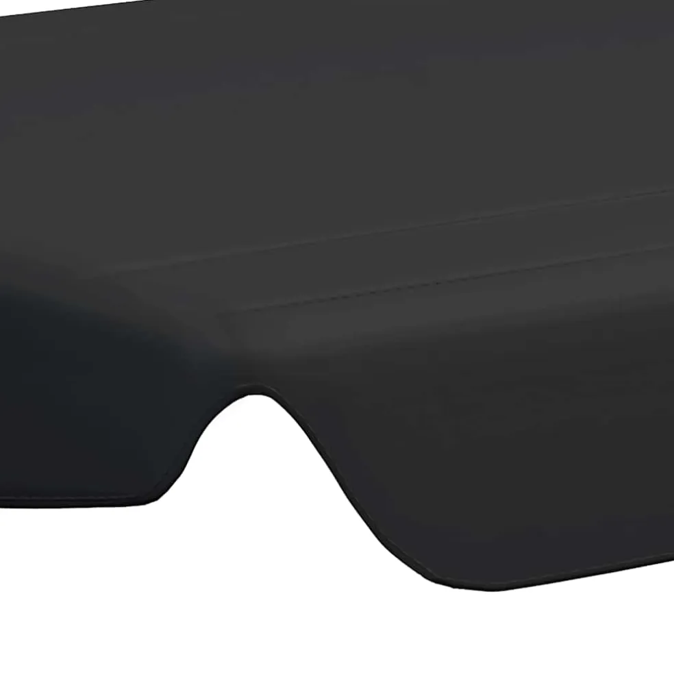vidaXL Vervangingsluifel voor schommelbank 188/168x145/110 cm zwart