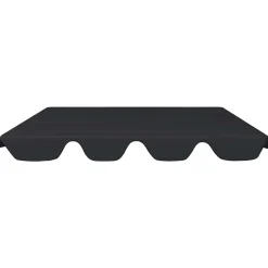 vidaXL Vervangingsluifel voor schommelbank 188/168x145/110 cm zwart