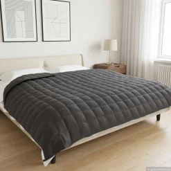 vidaXL Verzwaringsdeken Antraciet 200 x 220 cm 13 kg 100% Katoen 205T