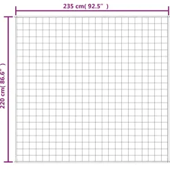 vidaXL Verzwaringsdeken 220x235 cm 15 kg stof blauw