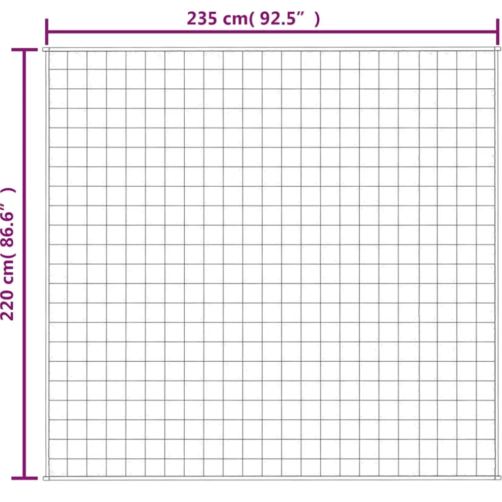 vidaXL Verzwaringsdeken 220x235 cm 15 kg stof blauw