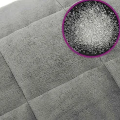 vidaXL Verzwaringsdeken 200x200 cm 13 kg stof grijs