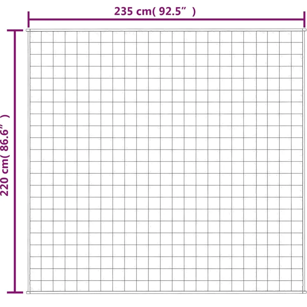 vidaXL Verzwaringsdeken 220x235 cm 15 kg stof grijs