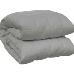 vidaXL Verzwaringsdeken 220x235 cm 15 kg stof grijs