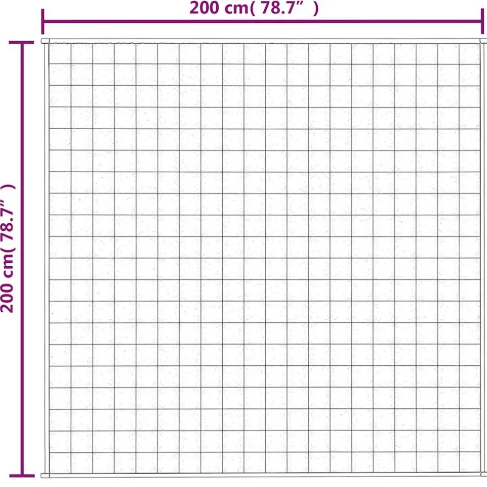 vidaXL Verzwaringsdeken 200x200 cm 13 kg stof lichtcrèmekleurig