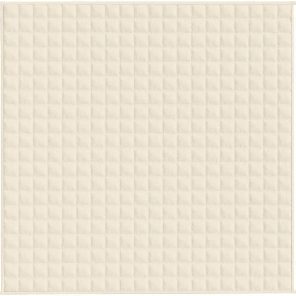 vidaXL Verzwaringsdeken 200x200 cm 13 kg stof lichtcrèmekleurig