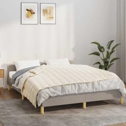 vidaXL Verzwaringsdeken 120x180 cm 9 kg stof lichtcrèmekleurig