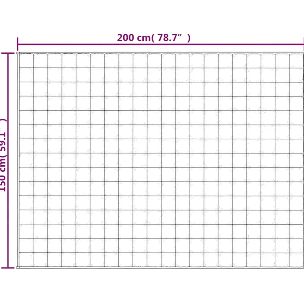 vidaXL Verzwaringsdeken 150x200 cm 11 kg stof grijs