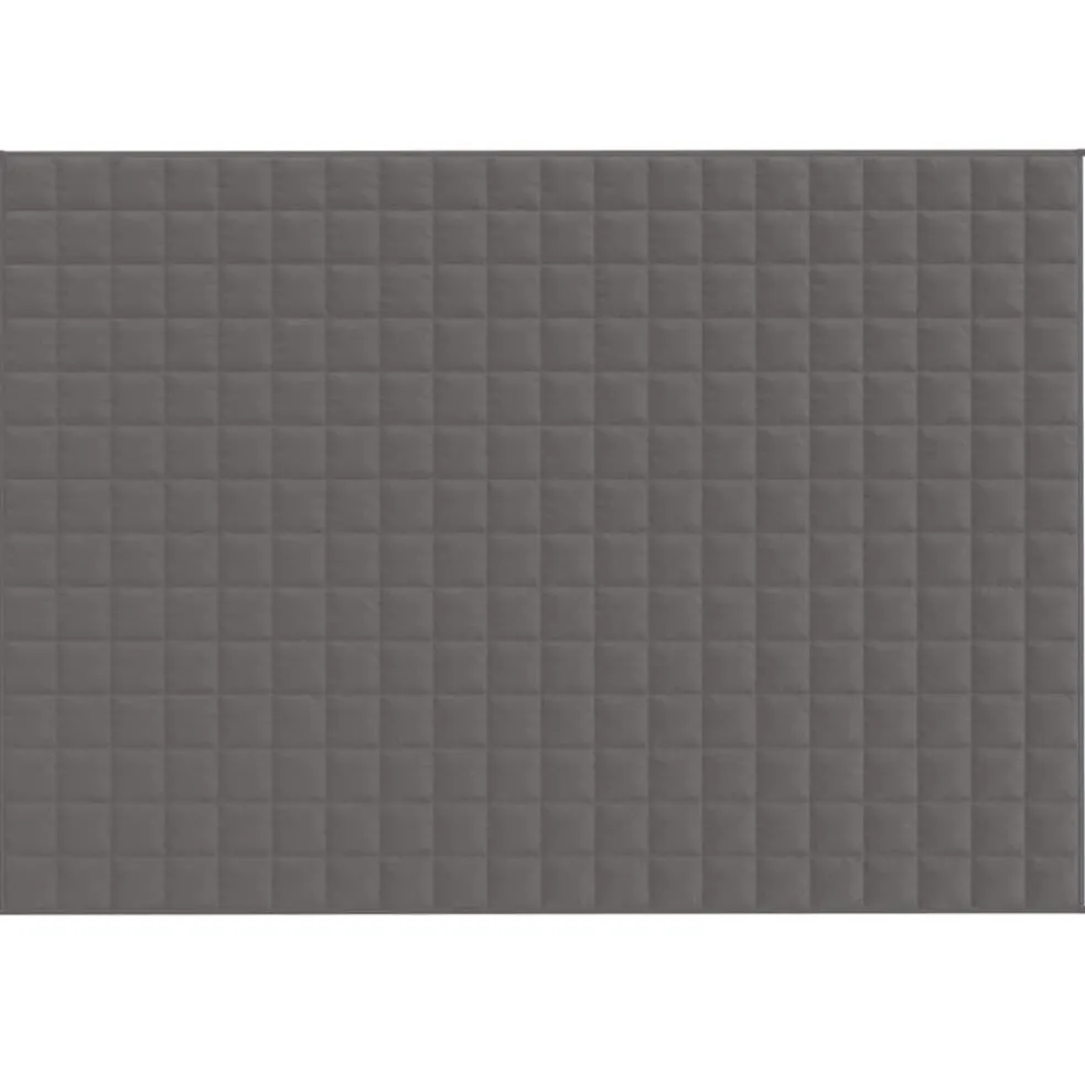 vidaXL Verzwaringsdeken 138x200 cm 10 kg stof grijs