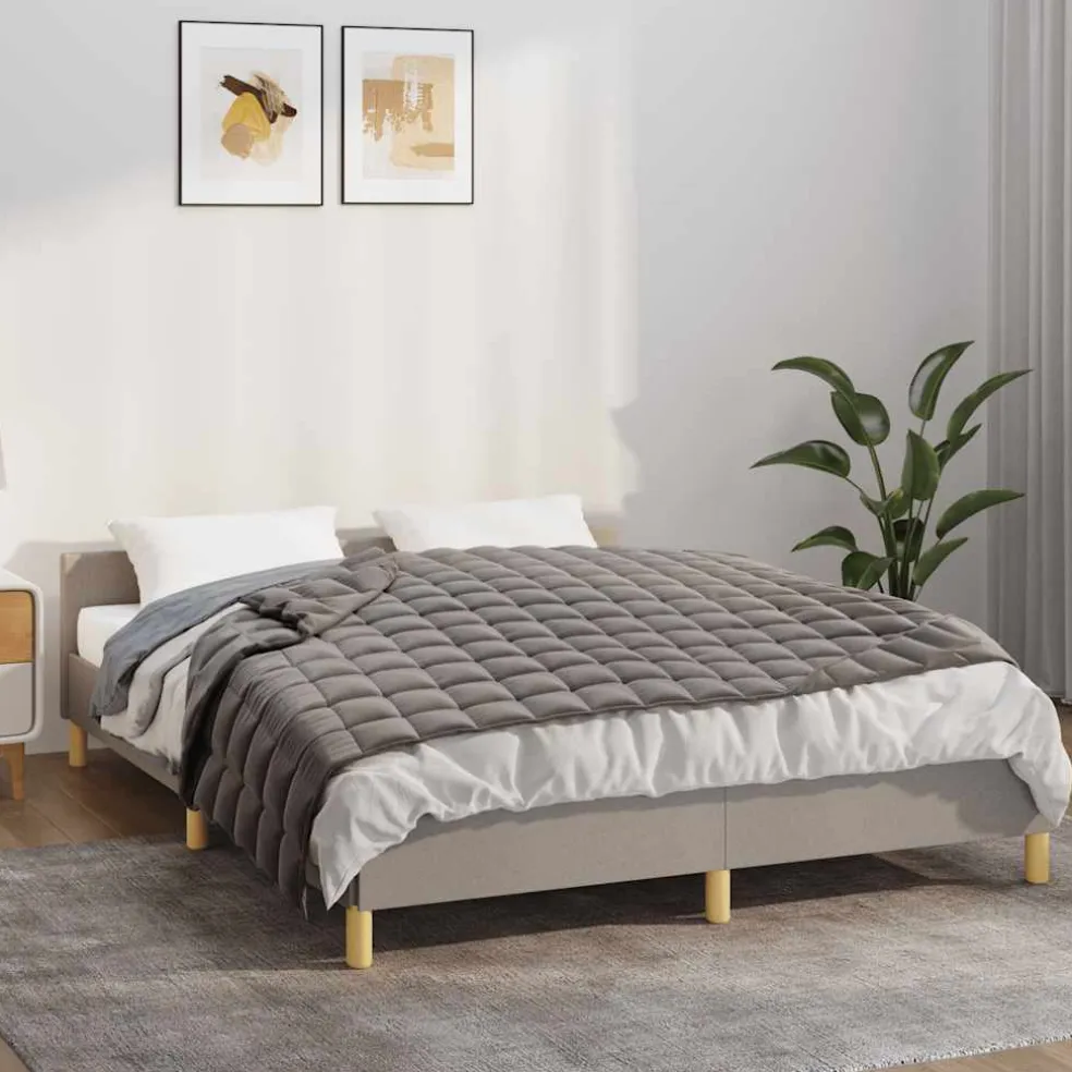 vidaXL Verzwaringsdeken 120x180 cm 5 kg stof grijs