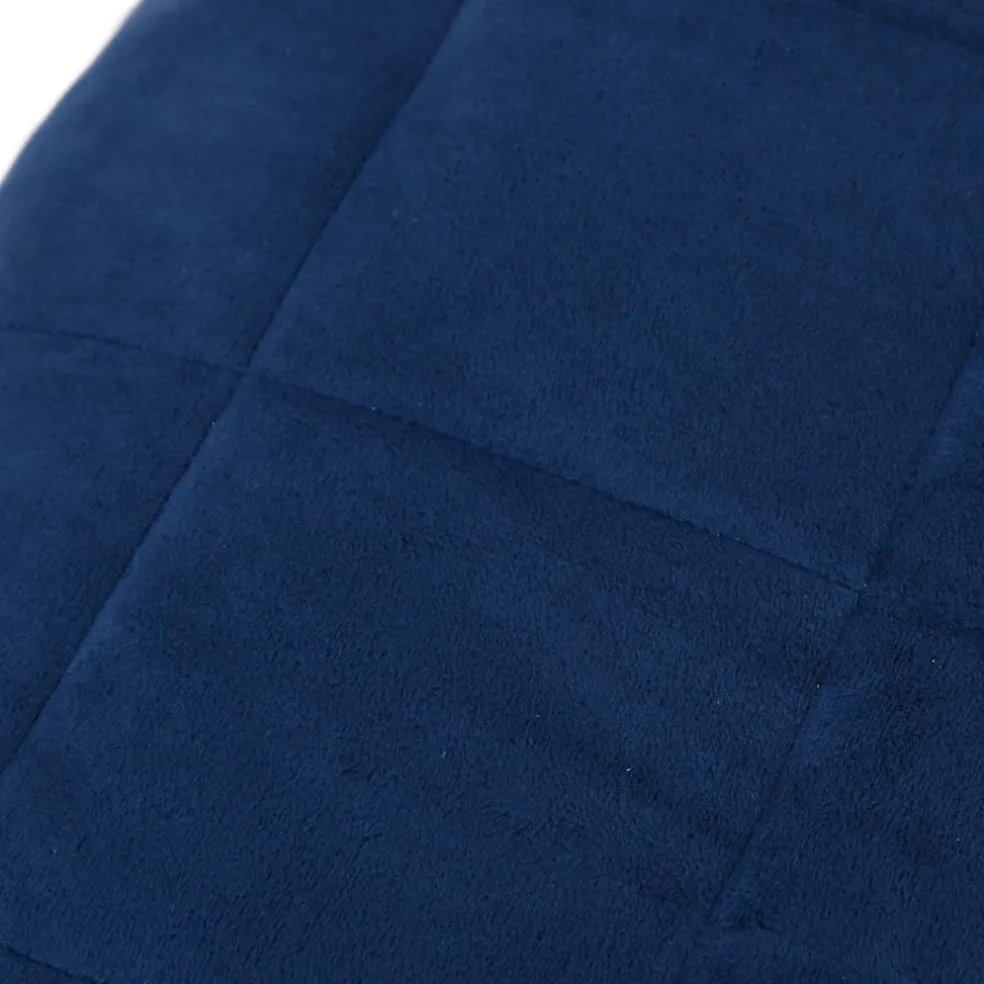 vidaXL Verzwaringsdeken 138x200 cm 10 kg stof blauw